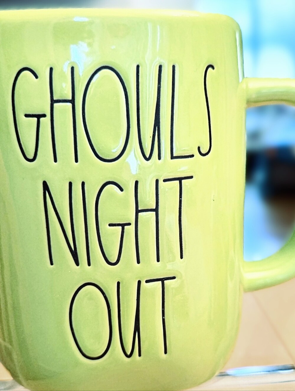 Rae Dunn GHOUL NIGHT OUT Coffee Tea Hot Cholate Cup Mug Halloween Halloween